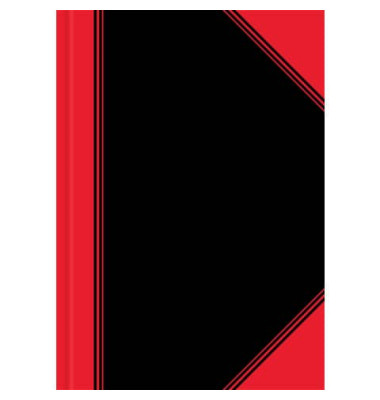 Chinakladde 100302833, China-Kladde, schwarz, A6, blanko, 60g, 96 Blatt / 192 Seiten