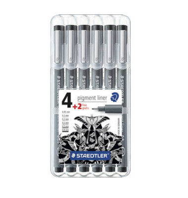 308 SB6P Pigmentliner 4+2 sort.