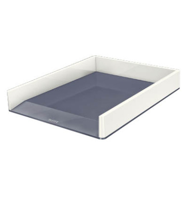 Briefablage WOW Duo Colour 5361-10-01, A4/C4, wei&szlig;/grau, Polystyrol stapelbar