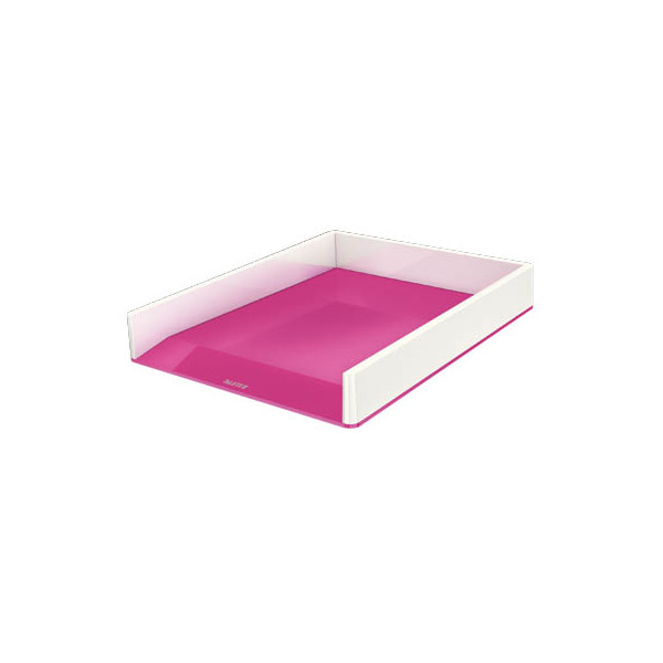 4002432113590 - Briefablage WOW Duo Colour 5361-10-23 A4   C4 weiß pink Kunststoff stapelbar 4002432113590 Leitz