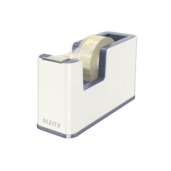 4002432113705 - Klebefilmabroller WOW ergonomisch für Klebebandrollen mit B 19 mm x L 33 m inkl Klebeband recycelbarer ABS-Kunststoff weiß grau