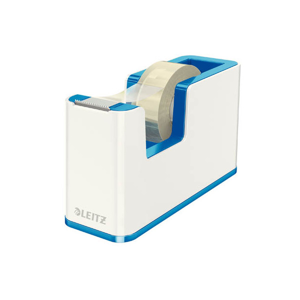 4002432113729 - Klebefilmabroller WOW ergonomisch für Klebebandrollen mit B 19 mm x L 33 m inkl Klebeband recycelbarer ABS-Kunststoff weiß blau