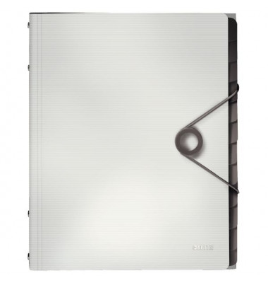 Ordnungsmappe Solid 4570-10-01, 12-teilig blanko, wei&szlig;, A4, 12 F&auml;cher