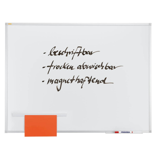 4016946705639 - Whiteboard X-tra!Line Wandmontage im Hoch- & Querformat Stahl weiß lackiert & Aluminiumrahmen magnethaftend Ablageschale B 900 x H 600 mm
