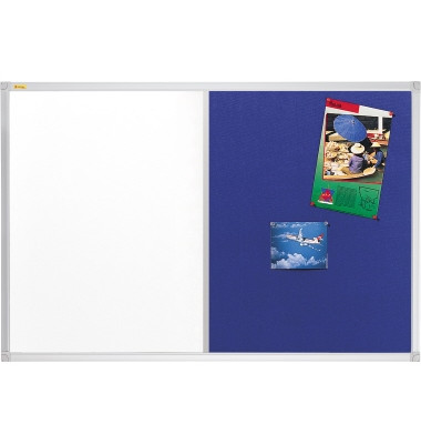 Kombitafel X-tra!Line, CB300203, 90x60cm, Filz + Metall, Aluminiumrahmen