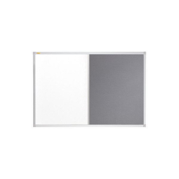4016946706056 - Kombitafel X-tra! Line 90x60cm Textil + Metall (geteilt) Aluminiumrahmen grau + weiß 4016946706056 Franken
