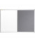 Kombitafel X-tra! Line, 120x90cm, Textil + Metall (geteilt), Aluminiumrahmen, grau + weiß