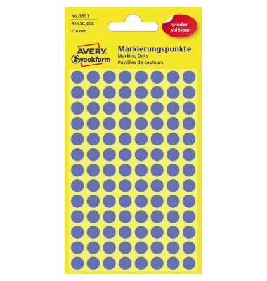Markierungspunkte 3591 blau Ø 8mm wiederablösbar