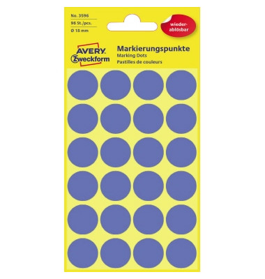 Markierungspunkte 3596 blau Ø 18mm wiederablösbar