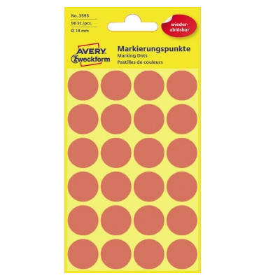 Markierungspunkte 3595 rot Ø 18mm wiederablösbar Markierungspunkte 3595 rot Ø 18mm wiederablösbar