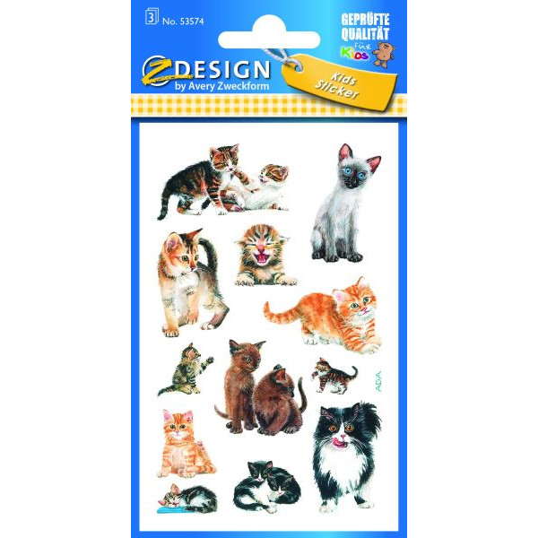 10 Stück AVERY Zweckform 53574 Schmucketikett Katzenbabys 4004182535745 AVERY Zweckform 36 Stück