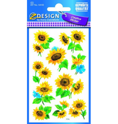 54103 3Bl Schmucketikett Sonnenblumen 54103 3Bl Schmucketikett Sonnenblumen