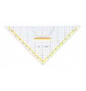 Kunststoff-Geodreieck TZ-Dreieck 1648 glasklar 32,5cm mit Holzgriff