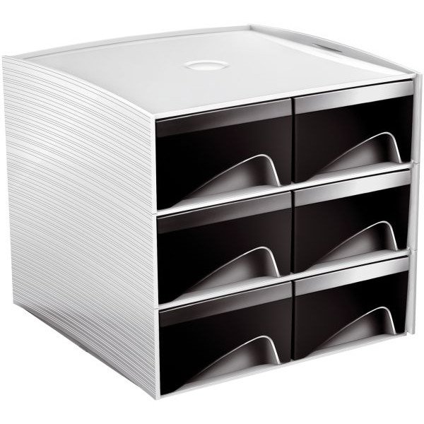 3462159004945 - Schubladenbox MyCube 1032220011 weiß schwarz 6 Schubladen geschlossen 3462159004945 Cep