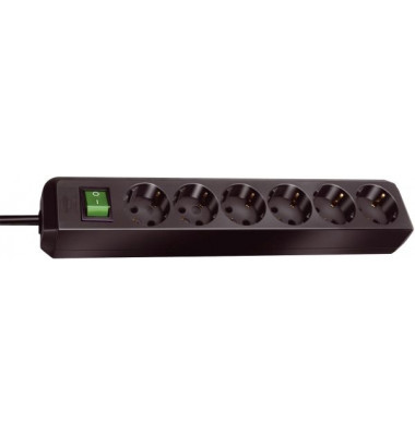 Steckdosenleiste 1159500015 Eco-Line, 6-fach, schwarz