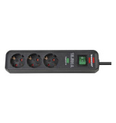 Steckdosenleiste 1158810315 Eco-Line, 3-fach, schwarz