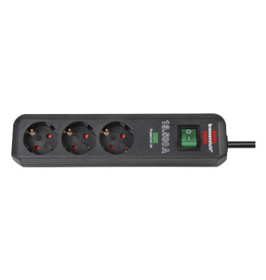 Steckdosenleiste 1158810315 Eco-Line, 3-fach, schwarz