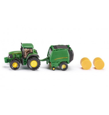 1665 mit Ballenpresse John Deere Traktor