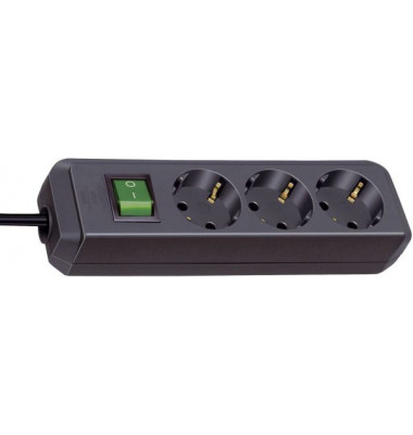 Steckdosenleiste 1152300015 Eco-Line, 3-fach, schwarz