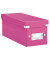 Aufbewahrungsbox Click & Store WOW 6041-00-23 mit Deckel, für CDs/DVDs, außen 352x143x136mm, Karton pink metallic