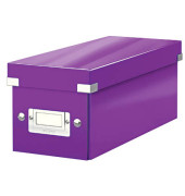 Aufbewahrungsbox Click & Store WOW 6041-00-62 mit Deckel, für CDs/DVDs, außen 352x143x136mm, Karton violett metallic