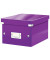 Aufbewahrungsbox Click & Store WOW 6043-00-62, 7,4 Liter mit Deckel, für A5, außen 282x216x160mm, Karton violett metallic