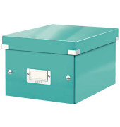 Aufbewahrungsbox Click & Store WOW 6043-00-51, 7,4 Liter mit Deckel, für A5, außen 282x216x160mm, Karton eisblau metallic