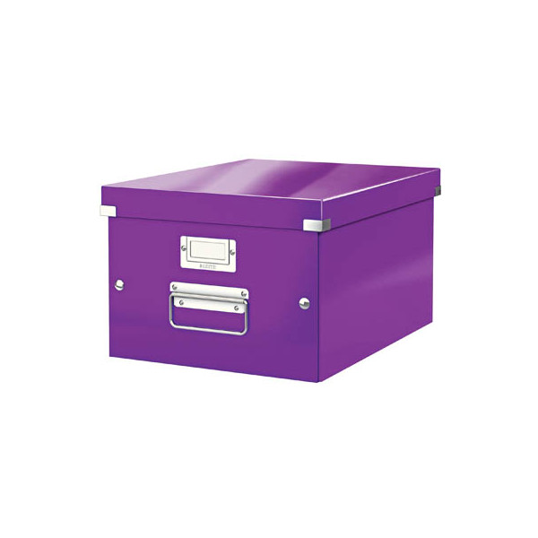 4002432103805 - Aufbewahrungsbox Click & Store WOW 6044-00-62 167 Liter mit Deckel für A4 außen 369x281x200mm Karton violett metallic 40024