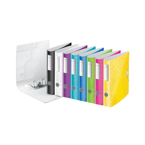5 Stück Leitz Ordner Active WOW 1107-00-99, A4 60mm schmal Kunststoff vollfarbig, glänzend, gemustert farbig sortiert 4002432105380 Leitz