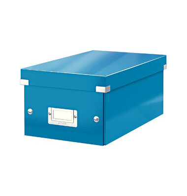 Aufbewahrungsbox Click & Store WOW 6042-00-36, mit Deckel, au&szlig;en 352x206x147mm, Karton blau metallic