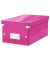 Aufbewahrungsbox Click & Store WOW 6042-00-23 mit Deckel, für DVDs, außen 352x206x147mm, Karton pink metallic