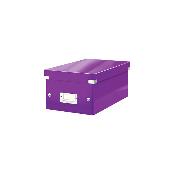 4002432103751 - Aufbewahrungsbox Click & Store WOW 6042-00-62 mit Deckel für DVDs außen 352x206x147mm Karton violett metallic 4002432103751 L