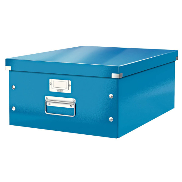 4002432103829 - Aufbewahrungsbox Click & Store WOW 6045-00-36 36 Liter mit Deckel für A3 außen 482x399x200mm Karton blau metallic 4002432103