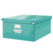 Aufbewahrungsbox Click & Store WOW 6045-00-51, 36 Liter mit Deckel, für A3, außen 482x399x200mm, Karton eisblau metallic