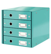 Schubladenbox Click&Store 6049-00-51 eisblau/eisblau metallic 4 Schubladen geschlossen
