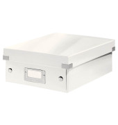 Aufbewahrungsbox Click & Store WOW 6057-00-01, 4,5 Liter mit Deckel, für A5, außen 285x220x100mm, Karton weiß