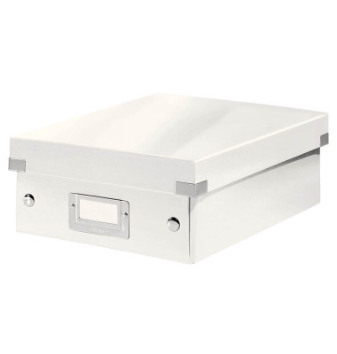 Aufbewahrungsbox Click & Store WOW 6057-00-01, 4,5 Liter, mit Deckel, au&szlig;en 285x220x100mm, Karton wei&szlig;
