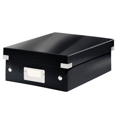 Aufbewahrungsbox Click & Store WOW 6057-00-95, 4,5 Liter mit Deckel, für A5, außen 285x220x100mm, Karton schwarz