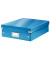 Aufbewahrungsbox Click & Store WOW 6058-00-36, 8 Liter mit Deckel, für A4, außen 370x280x100mm, Karton blau metallic