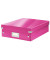 Aufbewahrungsbox Click & Store WOW 6058-00-23, 8 Liter mit Deckel, für A4, außen 370x280x100mm, Karton pink metallic