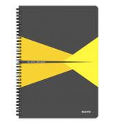 Collegeblock 4495-00-15 Office, Muster, kariert / kariert Rand beidseitig, A4, 90g, grau, 90 Blatt