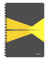 Collegeblock 4495-00-15 Office, Muster, kariert / kariert Rand beidseitig, A4, 90g, grau, 90 Blatt