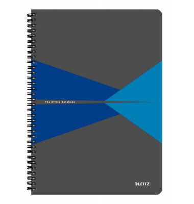 Collegeblock 4496-00-35 Office, Muster, liniert / liniert Rand beidseitig , A4, 90g, grau, 90 Blatt