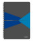 Collegeblock 4496-00-35 Office, Muster, liniert / liniert Rand beidseitig , A4, 90g, grau, 90 Blatt