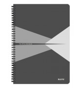 Collegeblock 4496-00-85 Office, Muster, liniert / liniert Rand beidseitig , A4, 90g, grau, 90 Blatt