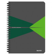Collegeblock 4499-00-55 Office, Muster, liniert / liniert Rand beidseitig , A5, 90g, grau, 90 Blatt