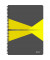 Collegeblock 4647-00-15 Office, Muster, kariert / kariert Rand beidseitig, A4, 90g, grau, 90 Blatt
