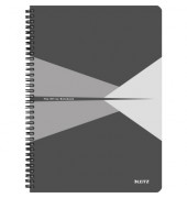 Collegeblock 4647-00-85 Office, Muster, kariert / kariert Rand beidseitig, A4, 90g, grau, 90 Blatt