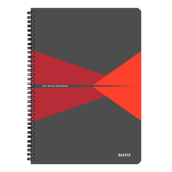 4002432112630 - Collegeblock 4648-00-25 Office Muster liniert   liniert Rand beidseitig  A4 90g grau 90 Blatt 4002432112630 Leitz