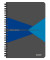 Collegeblock 4458-00-35 Office, Muster, kariert / kariert Rand beidseitig, A5, 90g, grau, 90 Blatt